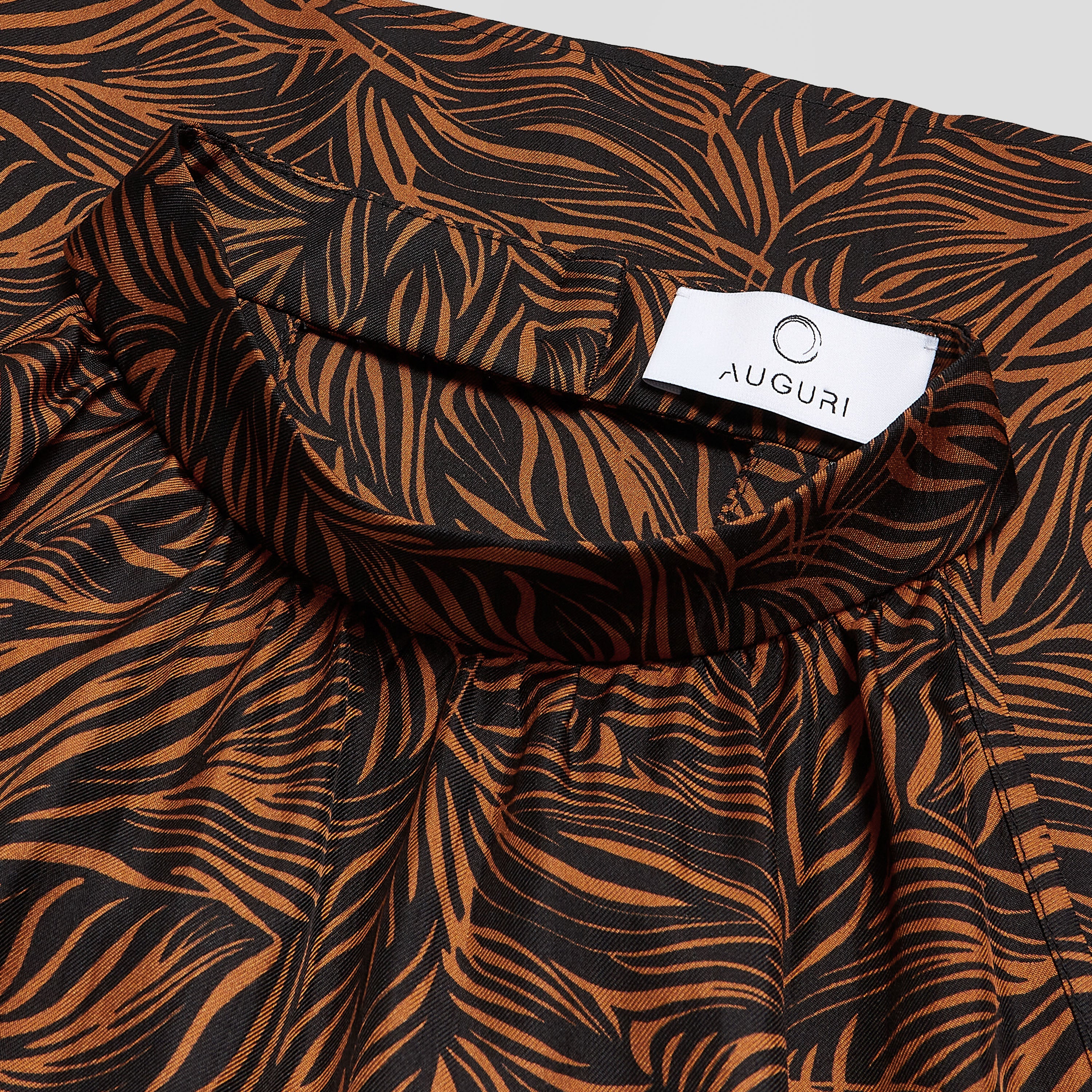 Tiger Print Silk Blouse